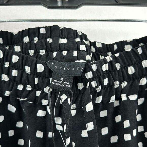Sanctuary Mirage Printed Pull-On Pants- Black/White Polka Dot- Size XL- NWT - Picture 4 of 6